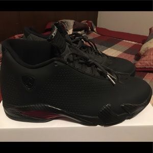Air Jordan 14 retros Black Ferrari,sz 10.5,good condition, slight wear on soles.